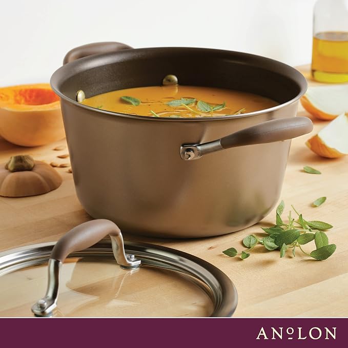 Anolon Advanced Home Hard-Anodized Nonstick Tapered Sauce Pan/Saucepot - Image 9