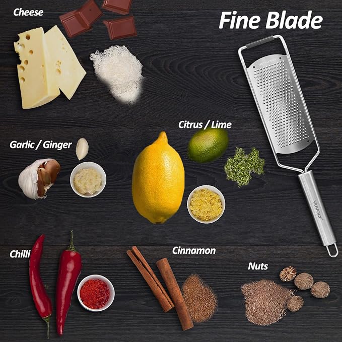 Vovoly 4-Pcs Pro Set Zester Grater Set, Cheese Grater - Image 5