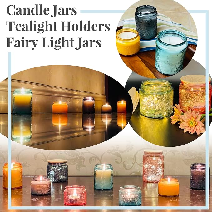 4 oz Colored Mini Glass Jars - Image 9
