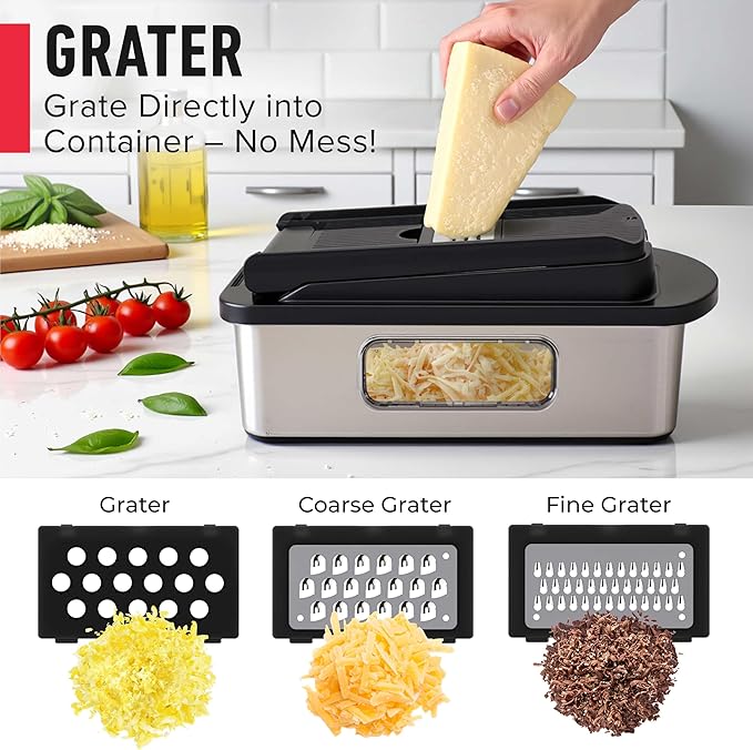Mueller Pro-Series 10-in-1, 8 Blade Stainless Steel Multi Vegetable Chopper And - Image 5