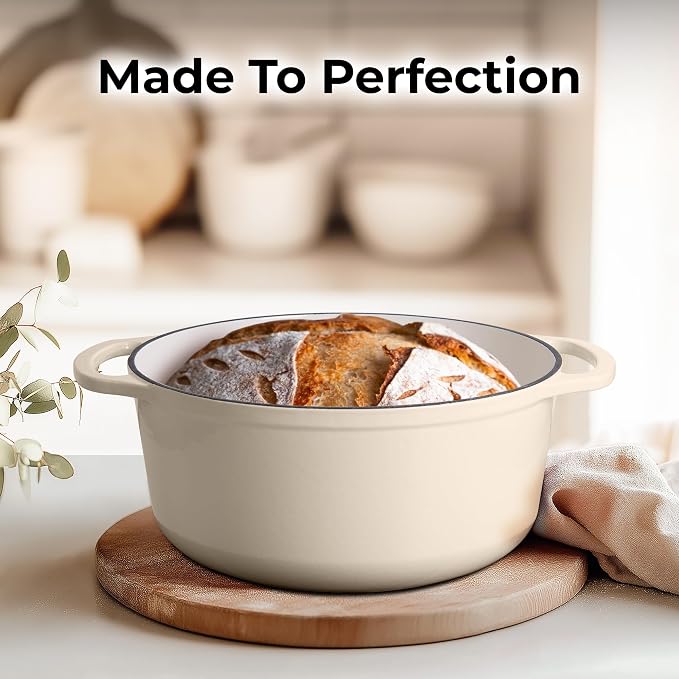 Zulay Kitchen 6 Quart Enameled Cast Iron Dutch Oven Pot - Image 7