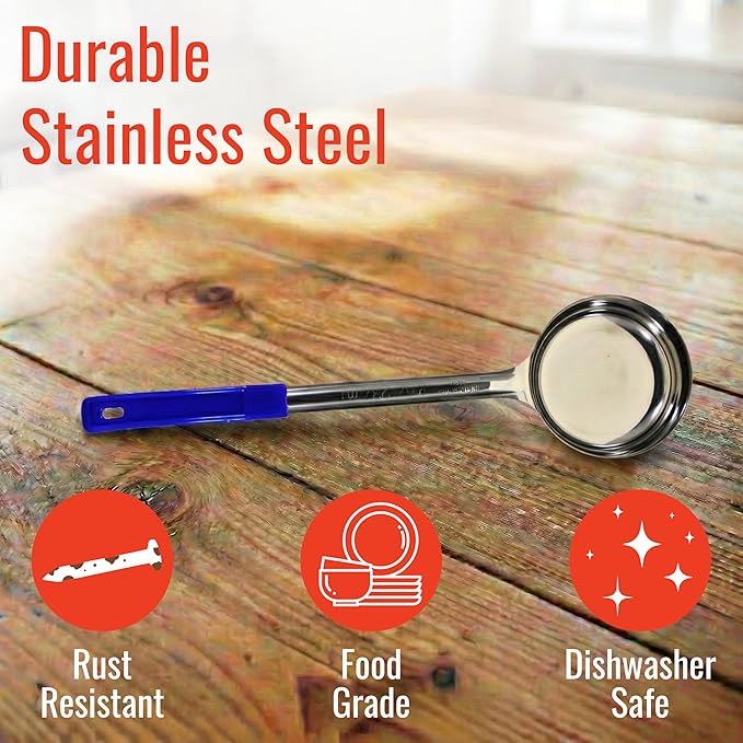 8 Ounce Solid Stainless Steel Portion Control Ladle Spoon - Image 4