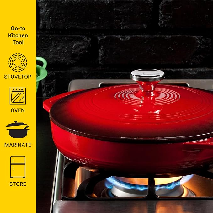 Lodge Essential Enamel Braiser - Image 3