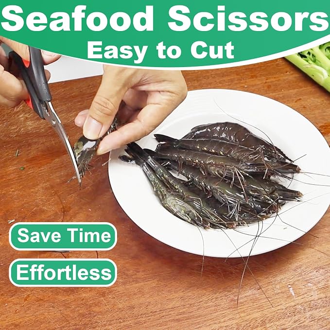 Heavy Duty Poultry Shears Seafood Scissors 2pcs set, Kitchen Shears - Image 5