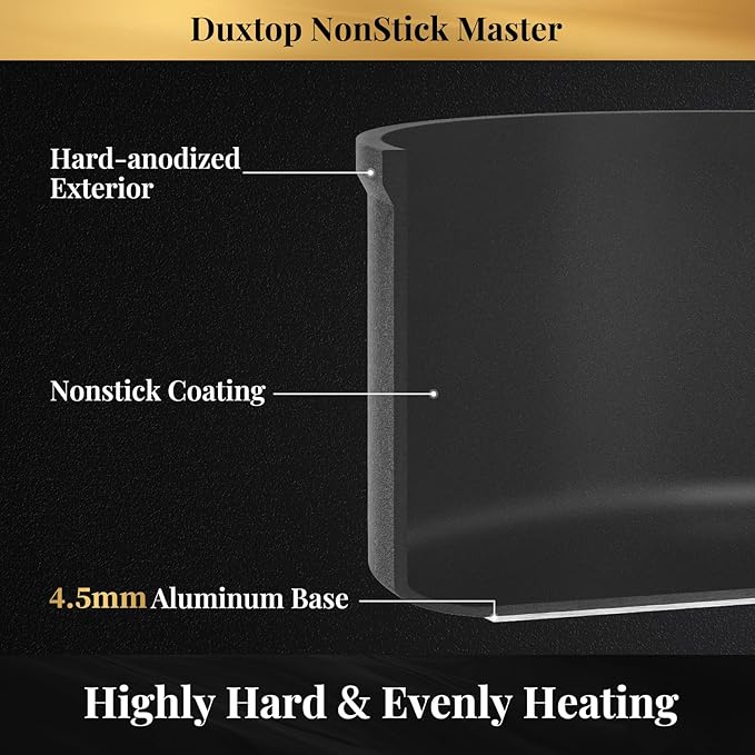 Duxtop Nonstick Master Saucepans Hard Anodized 2 Quart Small Sauce Pan - Image 4