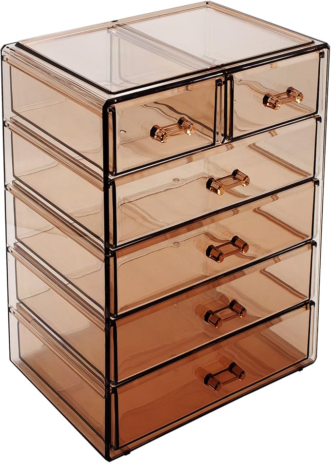 Sorbus Acrylic Makeup Organizer Set, 6-Drawer Vanity & Countertop Cosmetic - Image 8