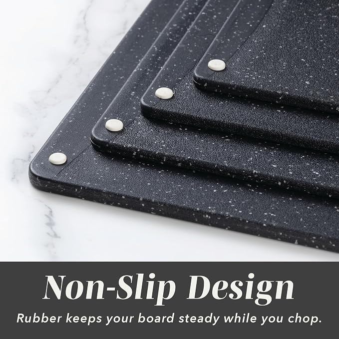 COOK WITH COLOR Non-Slip Cutting Board Set – Kitchen Essentials with Easy Grip - Image 3
