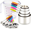 Measuring Cups and Spoons Set 11 Piece. Includes 10 Stainless Steel Measuring by CONTROLKITCHEN