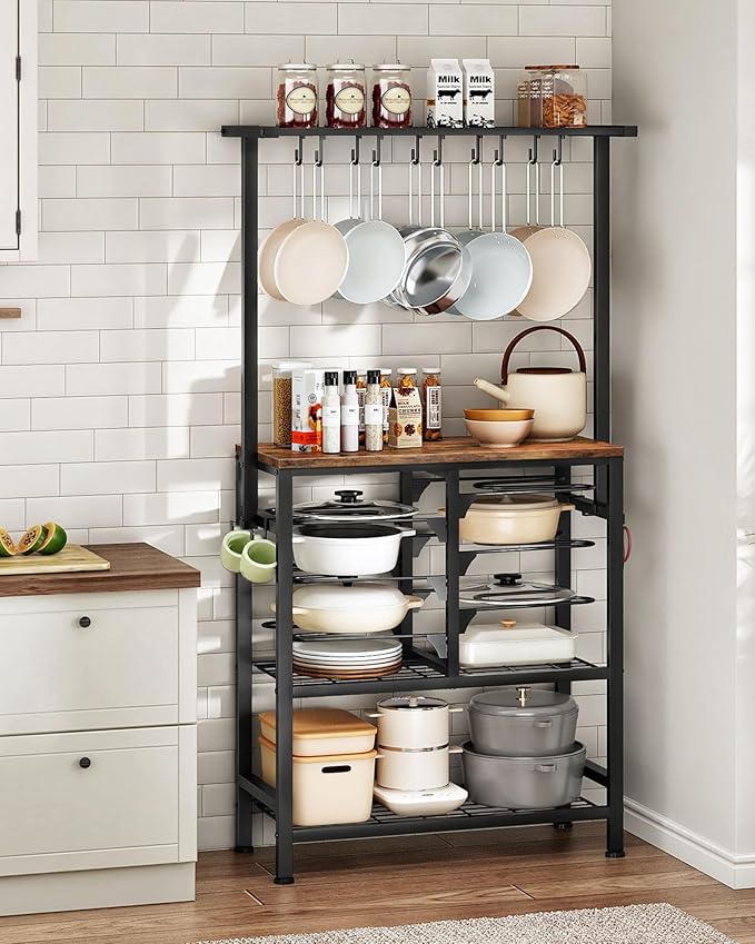 CHOEZON Pots and Pans Organizer Rack, Kitchen Bakers Rack, Kitchen Island Table by Choezon