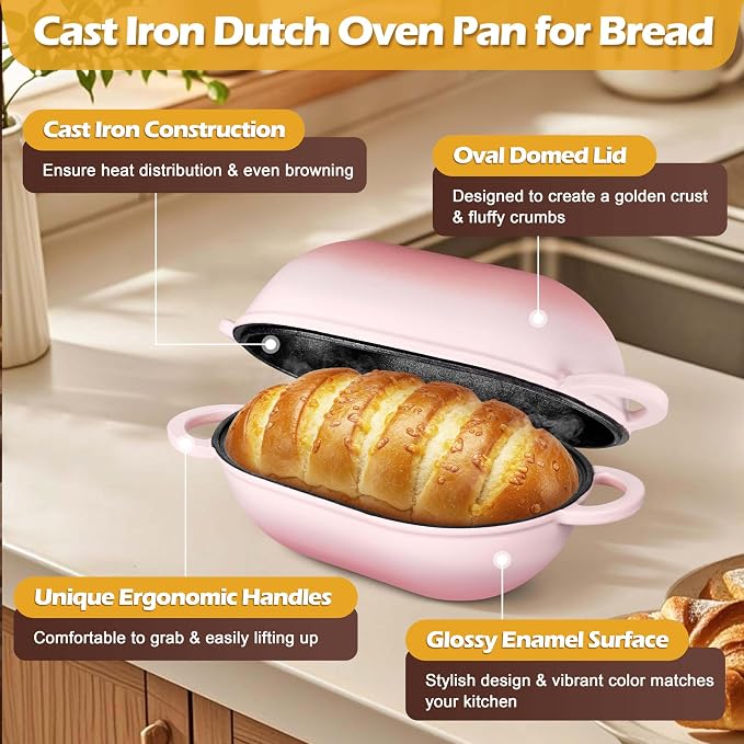 Homikit Enameled Cast Iron Dutch Oven - Image 7