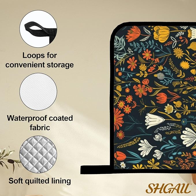 Vintage Flowers Oven Mitts and Heat Resistant Pads - Image 4