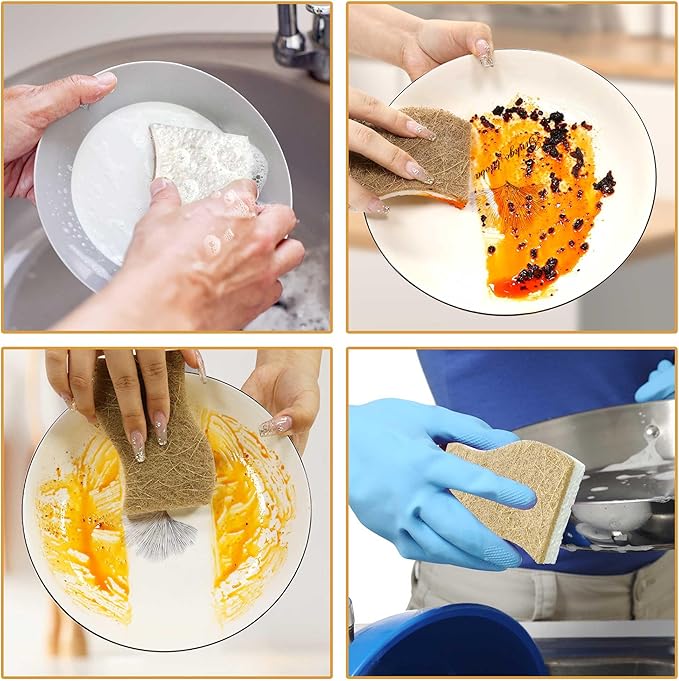 Natural Kitchen Sponges, Biodegradable & Compostable | Non-Scratch Cellulose - Image 3
