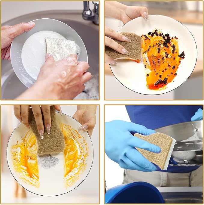 Natural Kitchen Sponges, Biodegradable & Compostable | Non-Scratch Cellulose - Image 5