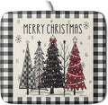 Merry Christmas Tree Dish Drying Mat by Aytipun
