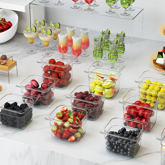 Plastic Clear Food Pan 1/6 Size Stackable Polycarbonate Pan - Image 5