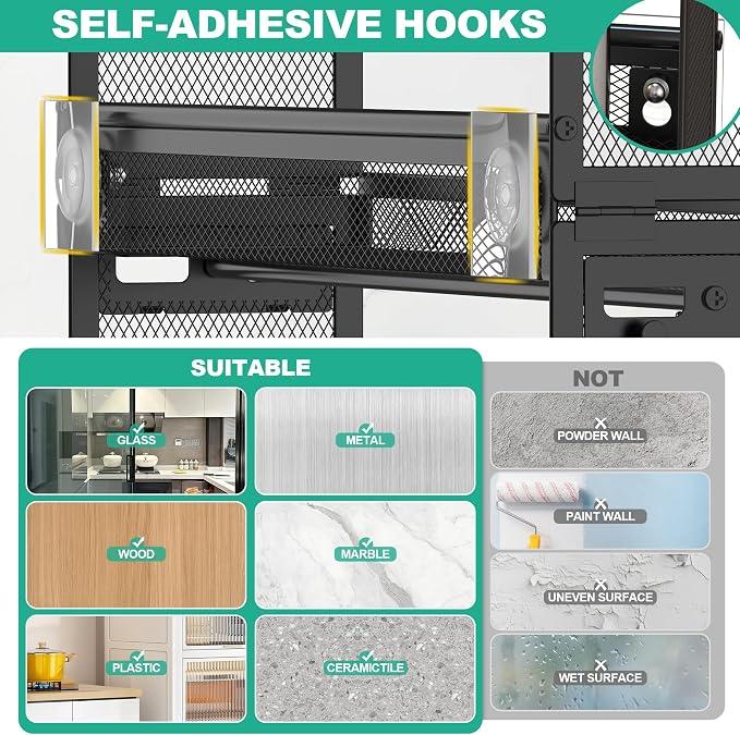 Docnest 3 Tier Wall Mounted Spice Rack - Image 6