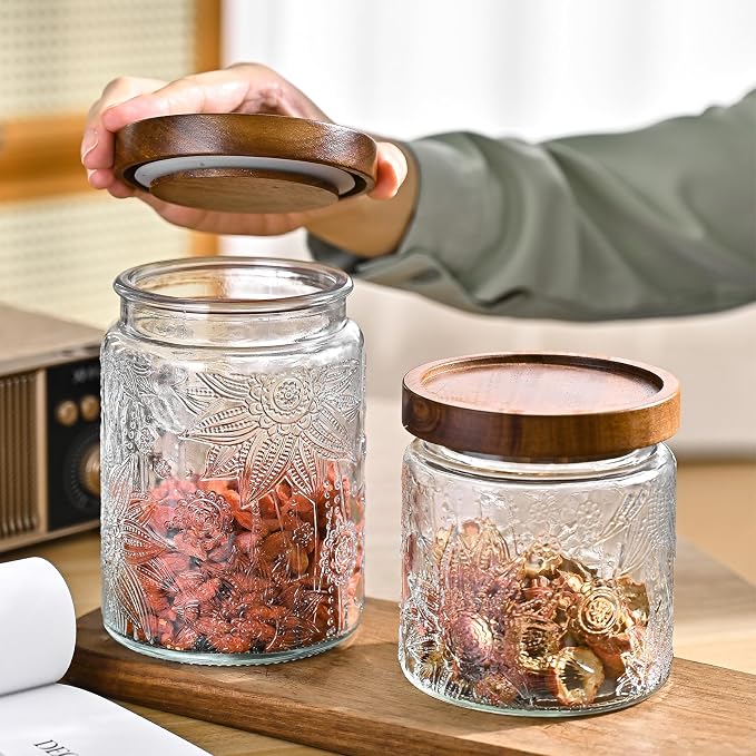 Adodeen 24oz Vintage Glass Canister - Image 6