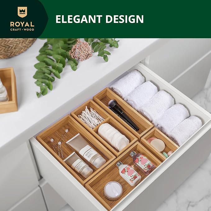 ROYAL CRAFT WOOD Premium Carbonized Bamboo Decorative Boxes - Image 5