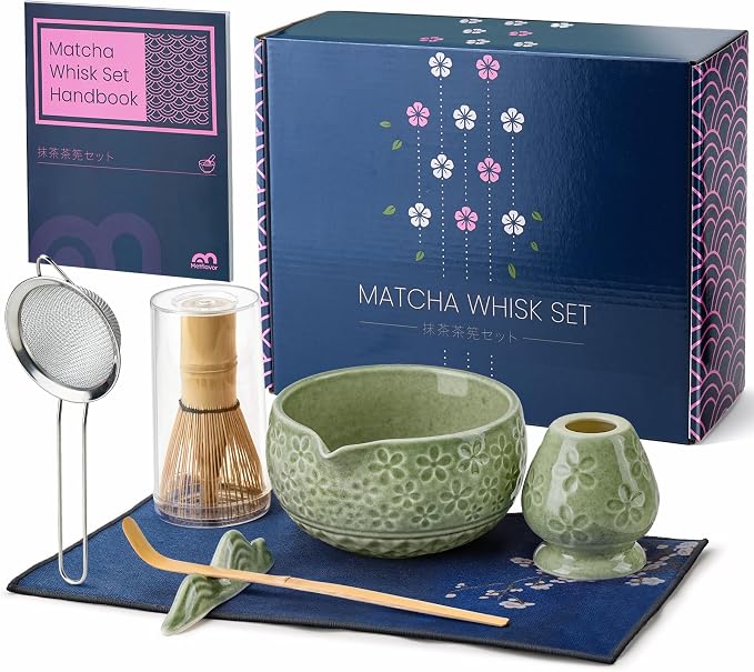 7Pcs Matcha Whisk Set, Matcha Set Whisk and Bowl, Bamboo Scoop, Scoop Rest by Metflavor
