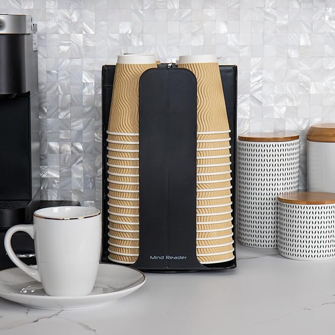 Mind Reader Cup and Lid Carousel, Countertop Org, Coffee Bar, Beverage Cup - Image 6