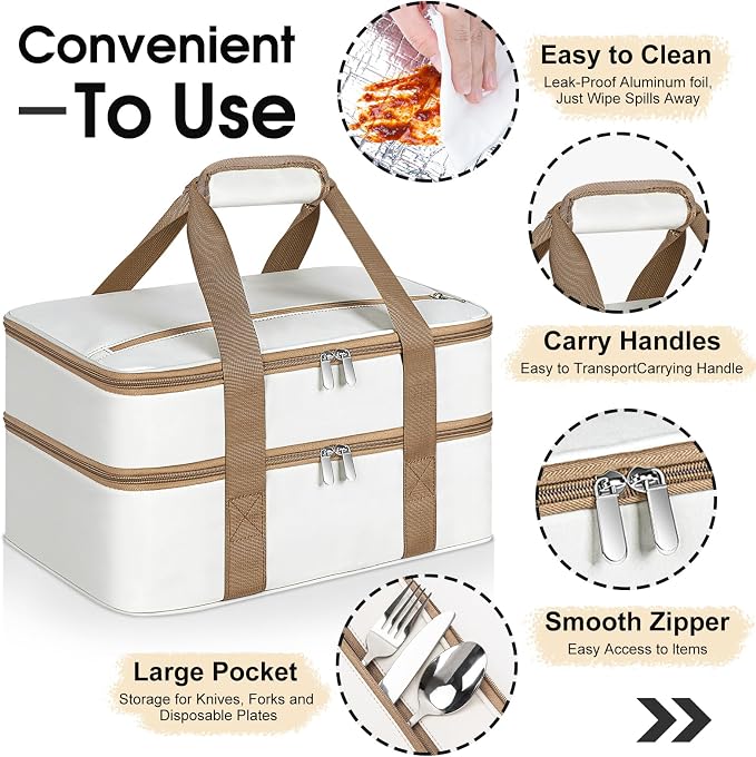 Double Insulated Casserole Carrier, Portable Casserole Carrier - Image 3