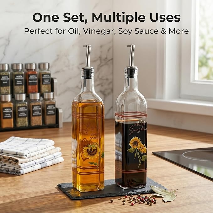 Topadorn 17 oz Olive Oil Dispenser Bottle Set - Image 4