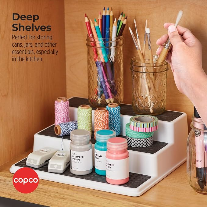 Copco Grey 2 Non-Skid 3-Tier Spice Rack Organizer - Image 6