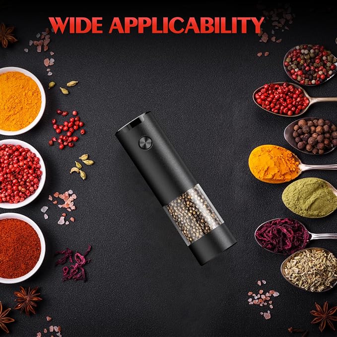 Electric Salt and Pepper Grinder Set Automatic Battery Pepper Mill Shakers - Image 5