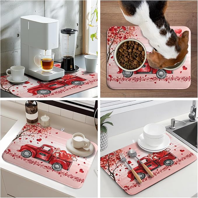 Valentine's Day Dish Drying Mats - Image 9