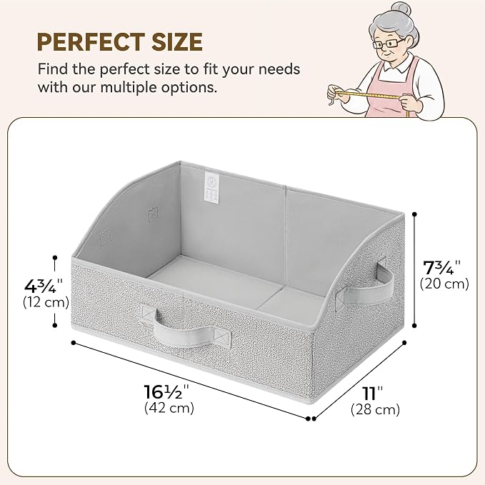 GRANNY SAYS Closet Organizer Bins, Trapezoid Storage Bin, Storage Baskets - Image 6