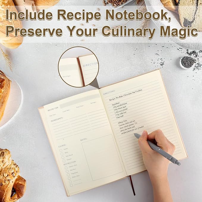 4 Pieces Bakeware Set | 3 Baking Pans & 1 Recipe Notebook Combo | Nonstick - Image 3