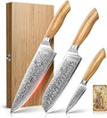 Emojoy Damascus Kitchen Knife Set, 67-Layers Damascus Knife by EMOJOY