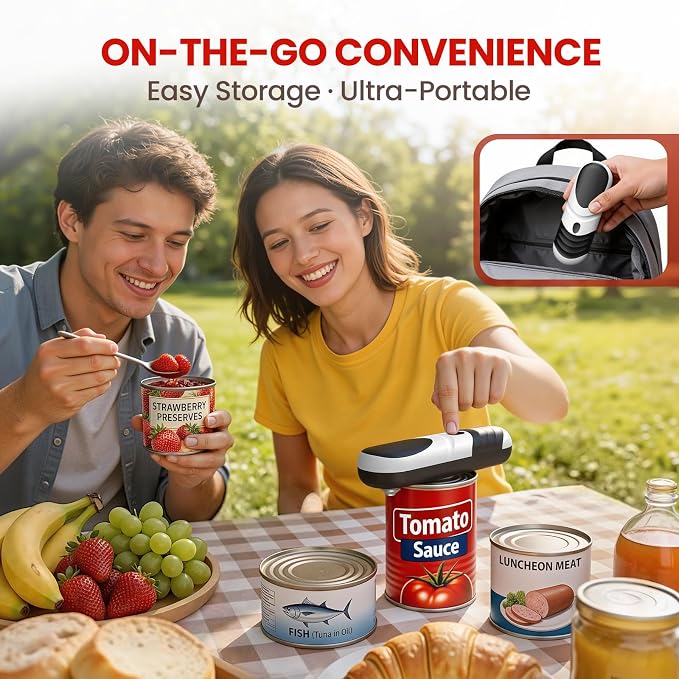 One Touch Electric Can Opener Fits Almost All Can Sizes - Image 8