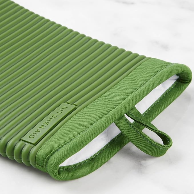 KITCHENAID Ribbed Soft Silicone Oven Mitt 2-Pack Set - Image 5