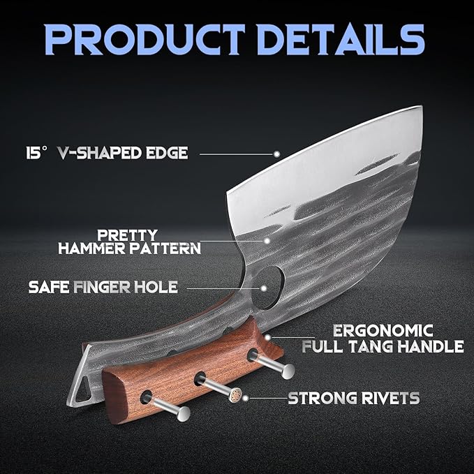ROCOCO Japanese Serbian Chef Knife - Image 3