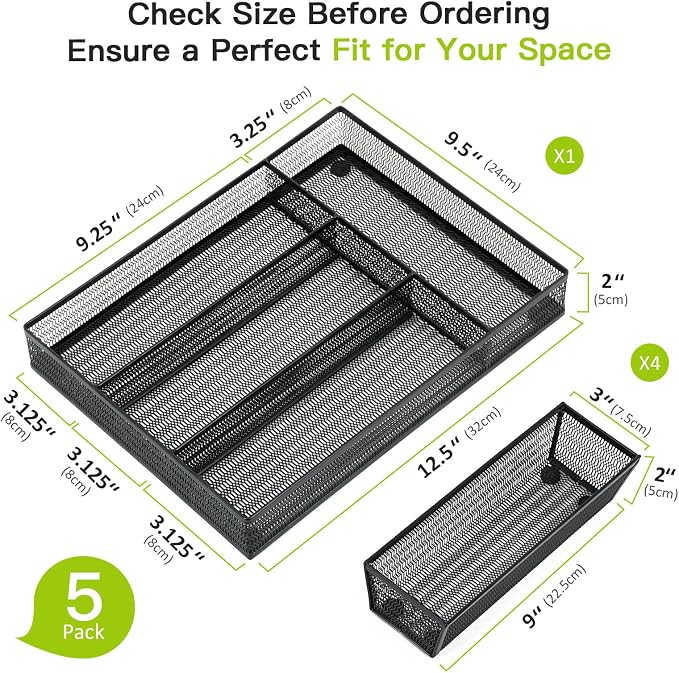 Neudeco Drawer Organizer Set 5 Pack - Image 3
