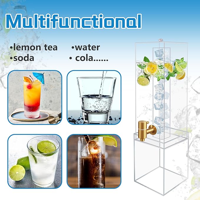 2 Gallon Large Drink Dispenser, Drink Dispenser - Image 7