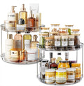 LAMU 2 Pack 2 Tier Lazy Susan Turntable Organizer 10.6'' Rotating Spice Rack by YourHome-OrganizationHelper