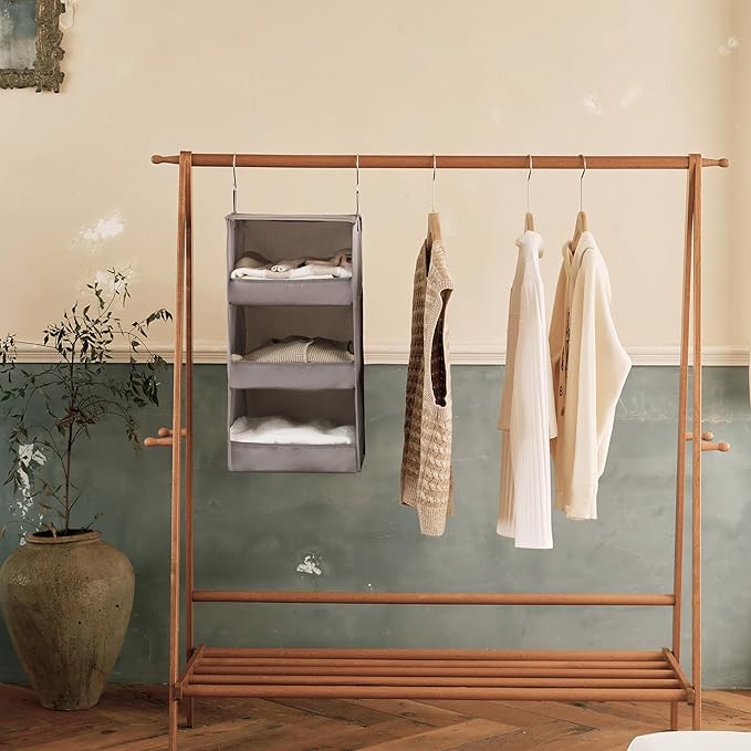 GRANNY SAYS 3-Shelf Hanging Closet Organizer and Storage, Collapsible Hanging - Image 2