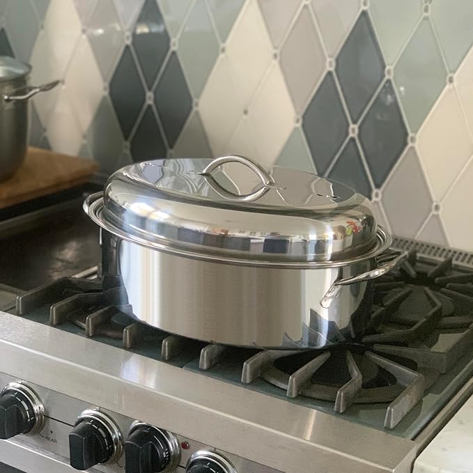 Fox Run Oval Roaster Set, Stainless Steel - Image 5