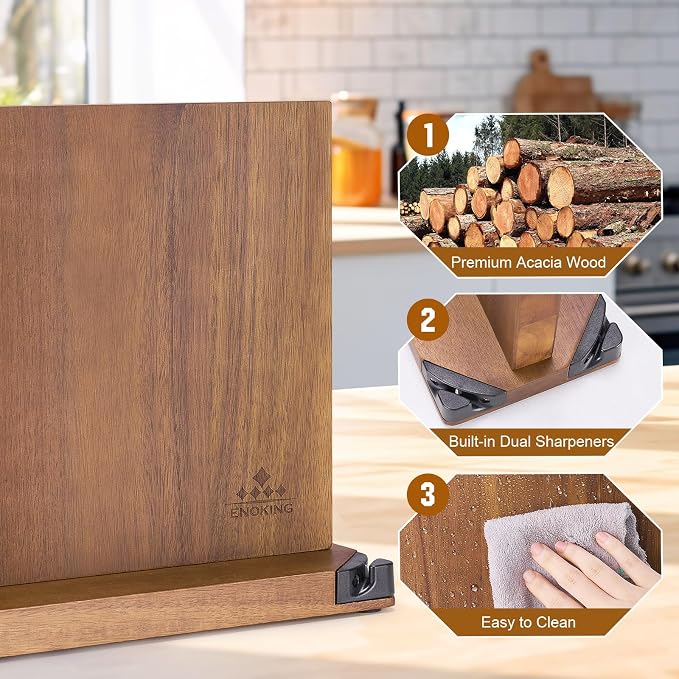 ENOKING 15.2" Extra Large Magnetic Knife Block - Image 7