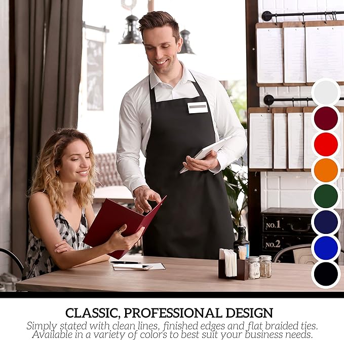 GREEN LIFESTYLE 120 Pack Professional Chef Apron – Grilling Aprons - Image 7
