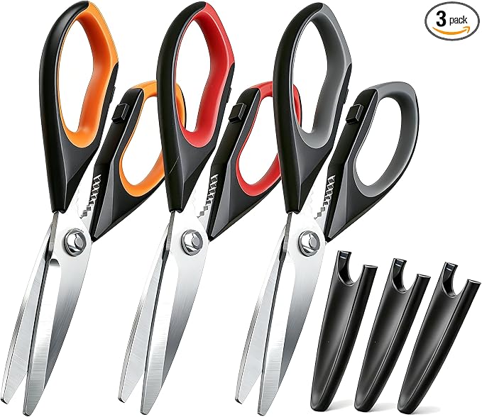 Kitchen Scissors All Purpose 3 Pack by OMDAR