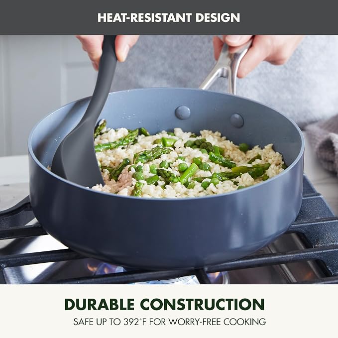 GreenPan Silicone Solid Spoon, Mixing Stirring Serving, Cooking Kitchen Utensil - Image 6