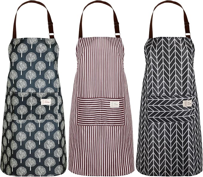 SATINIOR 3 Pieces Waterproof Bib Apron by SATINIOR