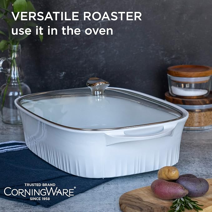 CorningWare QuickHeat 5.7-QT Cast Aluminum Roaster - Image 2