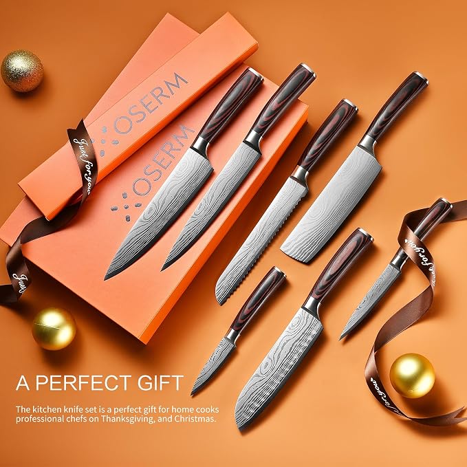 Gift-Ready Knife Set, Japanese Style 8-Piece Kitchen Knife Set - Image 2