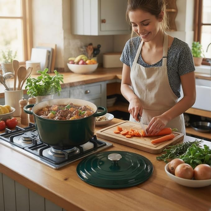 Miereirl 6 Quart Enameled Dutch Oven Pot - Image 2