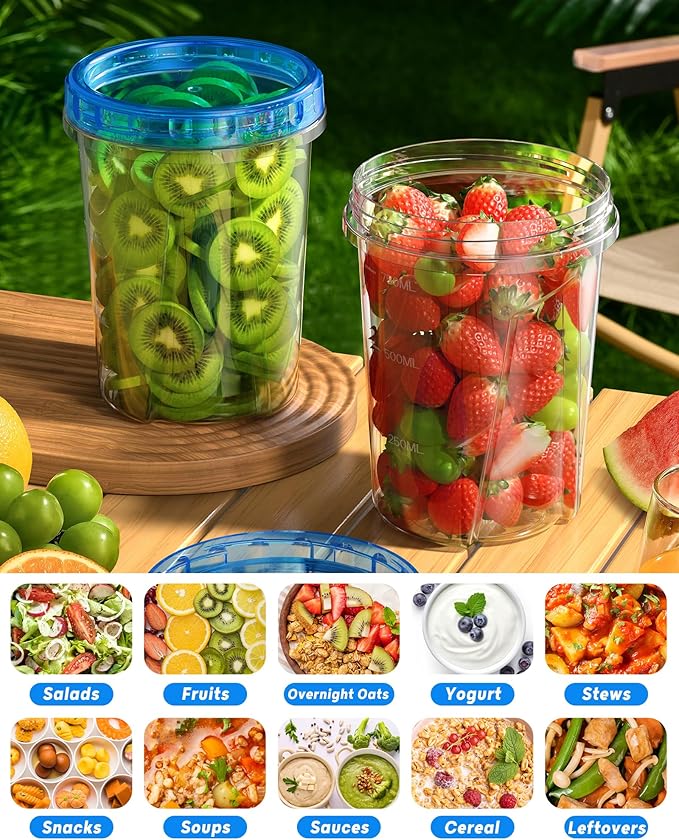 BiuLeon 12 Pack-34oz Freezer Storage Containers, Plastic Food Storage Containers - Image 6