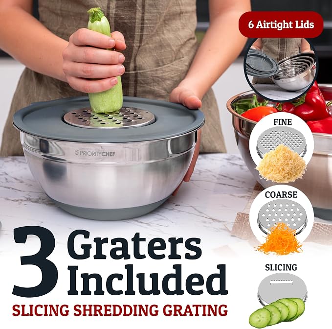 Priority Chef 6Pc Large Mixing Bowls - Image 4